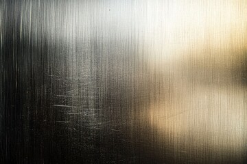 Poster - reflective metallic canvas: an abstract close-up of a reflective metallic surface, showcasing a blen