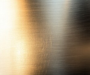 Poster - brushed metal abstract: an abstract art of polished metal surface with a brushed texture, capturing 