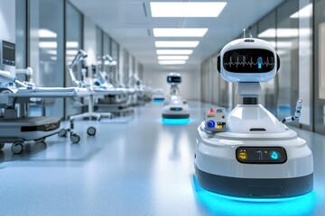 Poster - medical robots aid in surgeries and distribute medicines