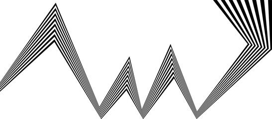 Wall Mural - abstract perspective line stripes with 3d dimensional effect