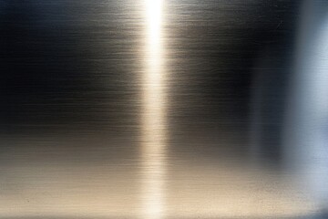 Poster - metallic gleam: a close-up shot highlights a gleaming, brushed metallic surface, the light reflectin