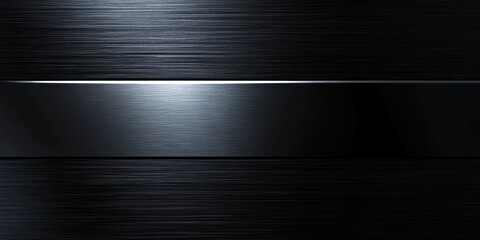 Poster - black metal texture: a close-up view of a textured metal surface with horizontal and vertical brushe