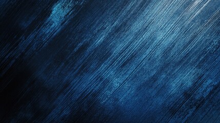 Poster - Abstract Ocean Canvas: An artistic representation of the deep ocean depths, with bold strokes of textured blue paint, suggestive of flowing water or a stormy sea.