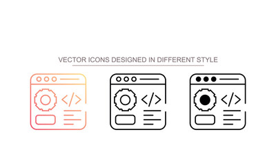 App Development icon design with white background stock illustration