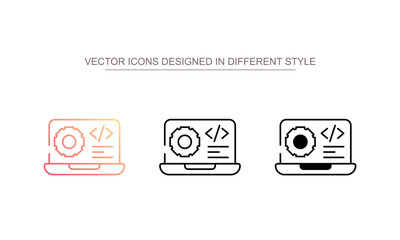 Development icon design with white background stock illustration