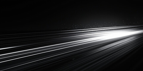 Wall Mural - white black gradient speed motion light blur effect on black background,speed line for design banner