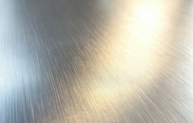 Poster - metallic surface: capturing the sheen and texture of a brushed metallic surface, with a play of ligh