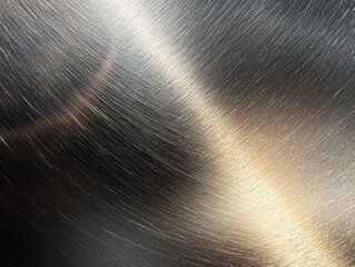Poster - polished metallic texture: an abstract view of a brushed metallic surface with subtle highlights and