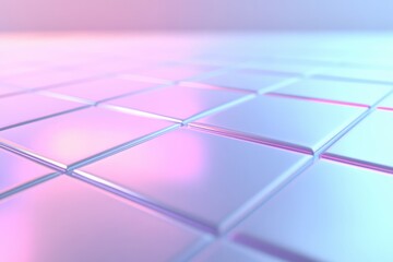 Poster - gleaming tiles: a close-up, low-angle shot captures the subtle iridescence of a tiled surface, creat