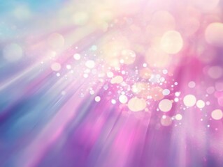 Poster - Abstract Fantasy: A vibrant abstract background explodes with light, creating a sense of magic and wonder. Featuring a symphony of pastel colors, blurring light, bokeh, and radiant particles.