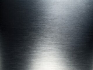 Poster - metallic texture: a close-up of a smooth, brushed metal surface, capturing the interplay of light an