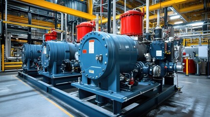 Poster - Industrial Boiler Interior View in Modern Factory Environment