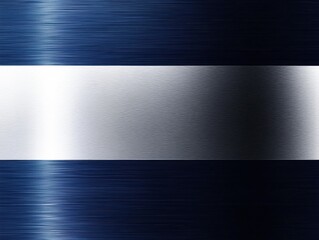 Poster - metallic elegance: a sophisticated study of brushed metal textures, the interplay of blue and silver