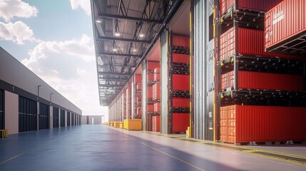 Poster - Efficient Container Stacking System in Modern Logistics Warehouse