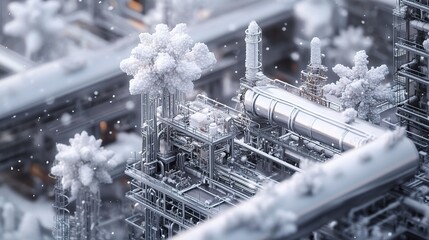 Poster - Industrial Oil Refinery and Chemical Plant Infrastructure Overview