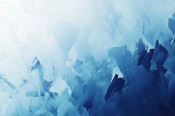 Poster - abstract ice crystals: a captivating, abstract composition featuring icy formations in a spectrum of