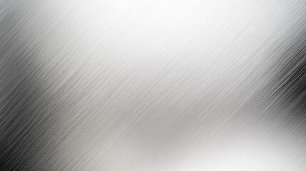 Poster - polished metal texture: a close-up of a reflective, brushed metal surface with subtle diagonal lines