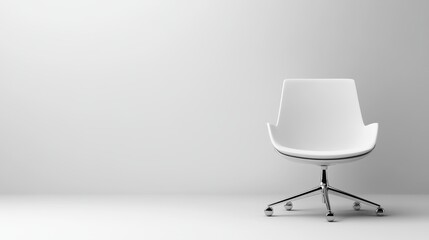 Poster - modern chair in minimalist space: a sleek, contemporary chair stands in a minimalist setting, exudin