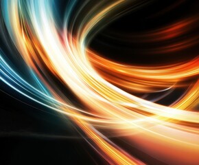 Fototapete - Energy Flow: Abstract image of vibrant, dynamic energy flow with streaks of color.