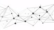 © PB Studio - neural network visualization with nodes and pathways in monochrome tones, set against a stark white background [Color pattern]:[Neural Network ]