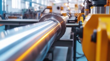 Poster - Industrial Machinery for Polymer Pipe Coating in a Factory Environment