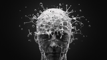 Poster - surreal abstract hybrid creativity, fusion of traditional photography and digital manipulation, drea
