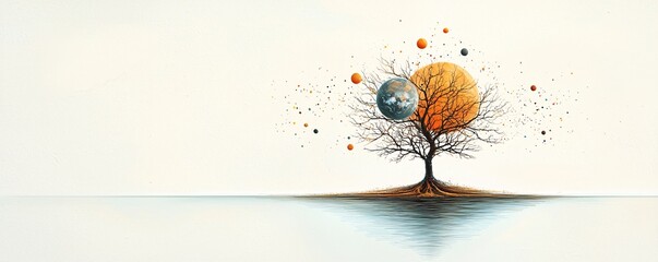 Poster - neo-surreal hybrid artwork, fusion of vintage polaroid photography and ai-generated dreamscapes, hyp