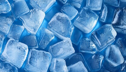 Wall Mural - blue frozen texture of ice