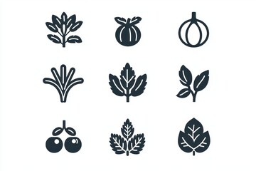 Fototapete - Crop collection symbolized in a sharp harvest black vector line icon, displayed on a white canvas.