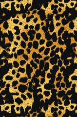 Poster - Beautiful abstract leopard print pattern featuring distinct spots and striking colors ideal for textiles, wallpapers, and fashion design projects.