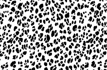 Poster - Black and White Animal Print Pattern with Abstract Shapes for Trendy Fashion and Modern Design Projects