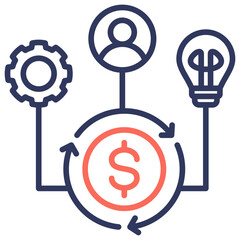 Poster - Business Model Dual Tone Icon