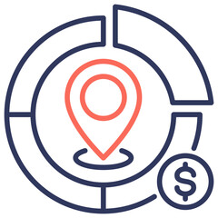 Poster - Market Positioning Dual Tone Icon