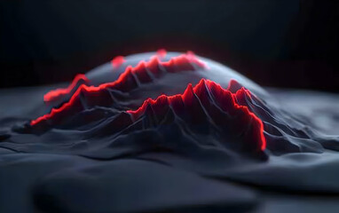 Aufkleber - Futuristic Hologram Earth Glowing Data Visualization