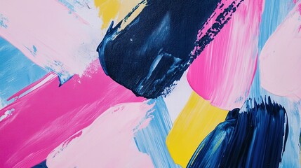 Poster - Colorful Abstract Paint Strokes Perfect for Modern Art Decor