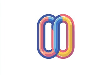 Poster - A clean and modern 3D glyph line icon depicting magnetic attraction, focusing on physics, white backdrop.