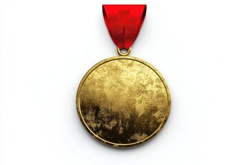 Poster - Achievements symbolized by a minimalist medal 3D glyph icon, designed for awards, on a white backdrop.
