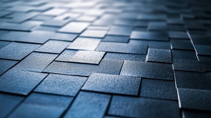 Aufkleber - Abstract Textured Surface with Dynamic Perspective in Dark Blue Tones