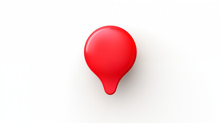 Fototapete - Red 3D Map Pin Icon Location Marker GPS Pointer Navigation Symbol White Background