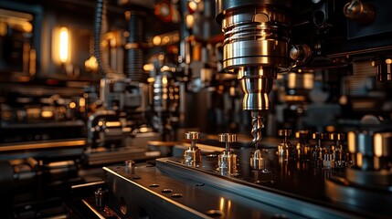 Poster - Intricate Machinery in a High-Tech Manufacturing Environment