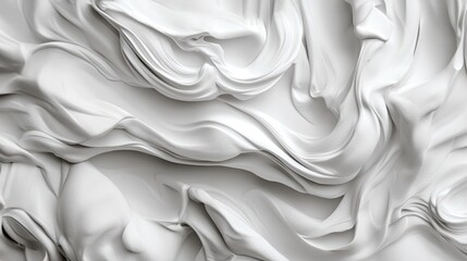Poster - Abstract White Swirls and Waves in Smooth Clay Texture Background