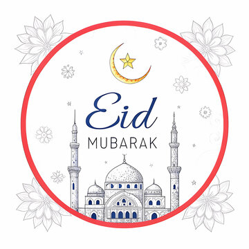 Eid mubarak greeting card background design. Origami Design Paper Craft Happy Eid Mubarak Ramadan Background.