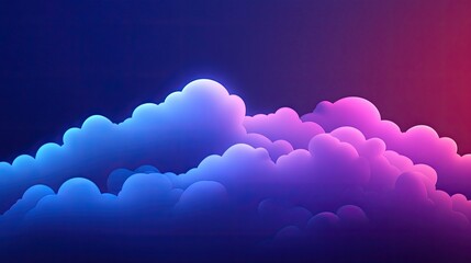 Poster - Colorful Clouds in Vibrant Blue and Pink Sky at Dusk