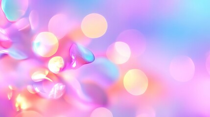 Poster - Soft Abstract Background with Colorful Bokeh and Light Patterns