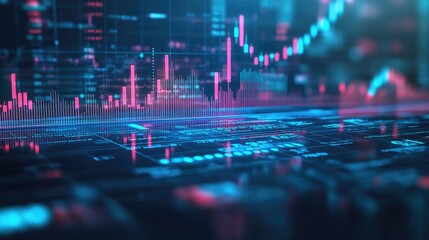 Poster - Abstract Digital Data Visualization with Vibrant Graphs and Charts