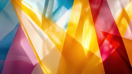 Poster - Colorful Light Patterns Through Translucent Material Abstract Background