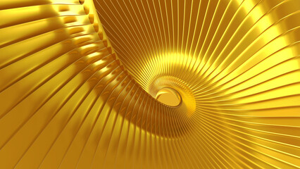 Poster - Gold striped pattern background, 3d lines design, abstract golden wavy background for business presentation.