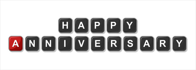 Fototapete - happy anniversary typography art design vector
