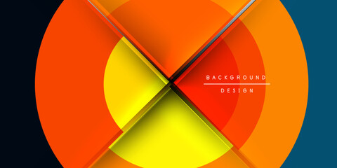 Poster - Circle and semi circle geometric background. Vector Illustration For Wallpaper, Banner, Background, Card, Book Illustration, landing page