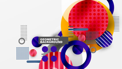 Aufkleber - Abstract background - layered geometric shapes with smooth gradients and transparency